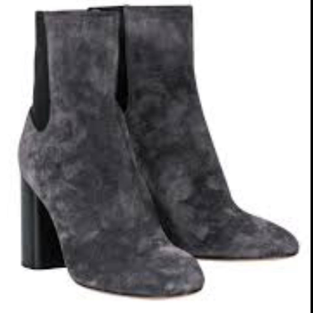 Rag & Bone - Grey Suede Block Heel Booties